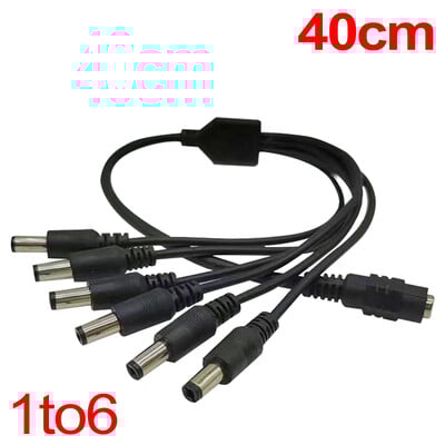5,5 * 2,1 mm 1 la 2/3/4/5/6/8 căi Cablu despărțitor de alimentare DC 5V 12V Cablu de conectare al adaptorului de alimentare pentru bandă LED Cameră CCTV
