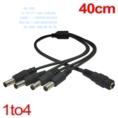 5,5 * 2,1 mm 1 la 2/3/4/5/6/8 căi Cablu despărțitor de alimentare DC 5V 12V Cablu de conectare al adaptorului de alimentare pentru bandă LED Cameră CCTV