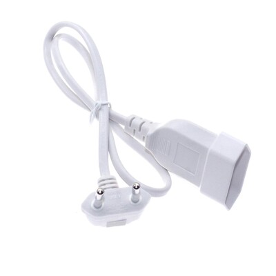 „Europea“ 90 laipsnių vyriškas kištukas su kištukiniu lizdu maitinimo prailginimo kabelis, skirtas asmeniniam kompiuteriui PDU 0,3 m / 0,6 m / 1,8 m EU 2 šakų lenkimo kampinis laidas