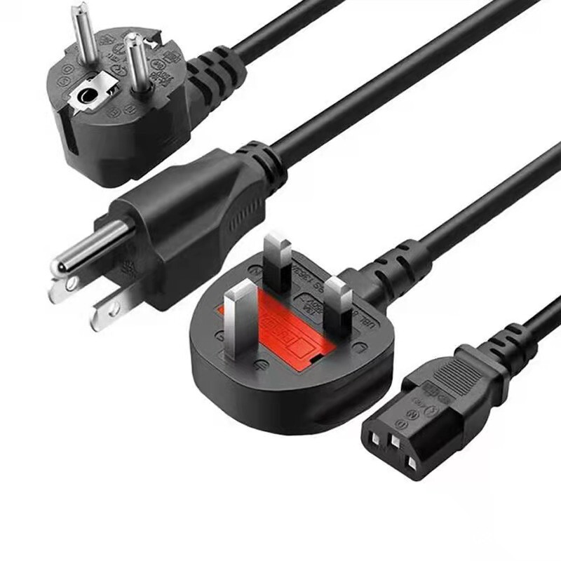 3PIN utikač kabela za napajanje EU US UK AU IEC C13 utikač kabela adaptera za napajanje za monitor Dell stolnog računala HP Epson pisač LG TV projektor