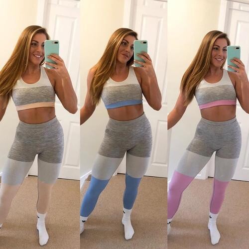 Sportski set Ženska Push Up sportska odjeća Ženska teretana 2024 Sportsko odijelo za fitness NOVO Odjeća za jogu Odjeća za pilates Grudnjak Tajice Odjeća XS