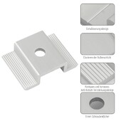 Srednje stezaljke za solarne ploče od 20/50 komada Podesiva stezaljka za montažu nosača za solarne ploče