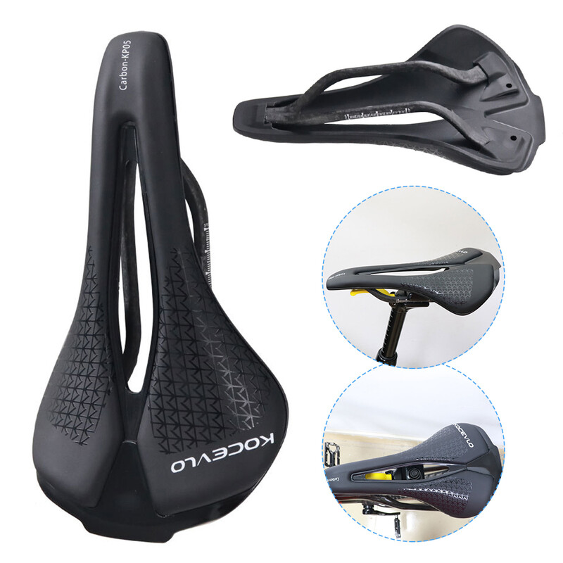 Șa de bicicletă goală Arc din fibră de carbon Scaun de bicicletă ușor Multifuncțional Scaun confortabil pentru ciclism în aer liber