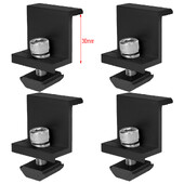 Električni pribor Krajnja stezaljka Srednja stezaljka Stalak za solarne ploče Solarni izvori napajanja 30 mm 35 mm Podesivi crni