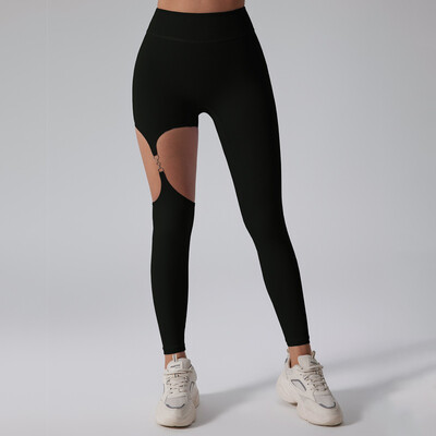 Nove uske sportske hlače za mršavljenje, bez neugodnih linija, breskve, bokova, V-struka, visoke elastične, mekane prozračne brzosušeće joga hlače