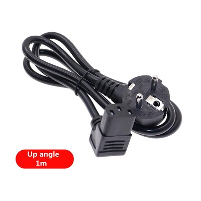 European 2 pini mascul la IEC 3 pini mamă, Schuko la IEC C13 înclinat 90 de grade cablu de alimentare CA Adaptor UE Cablu de prelungire
