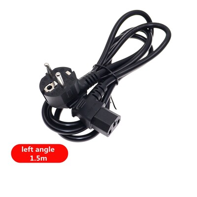 European 2 pini mascul la IEC 3 pini mamă, Schuko la IEC C13 înclinat 90 de grade cablu de alimentare CA Adaptor UE Cablu de prelungire