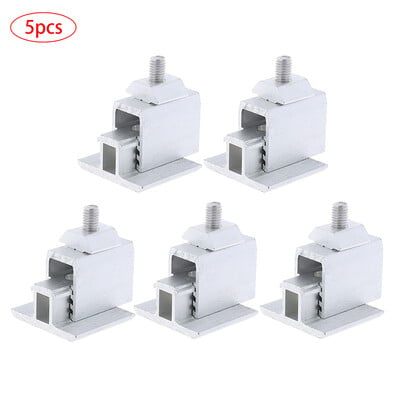 3/5 buc. Suport de montare panou solar din aliaj de aluminiu Suport fotovoltaic Kit de clemă la mijlocul capătului reglabil pentru 35mm-50mm încadrat