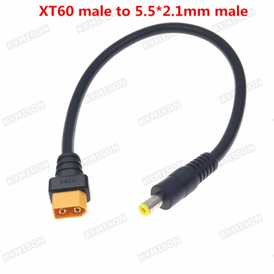 Conector XT60 Masculin Femeie la DC 5.5*2.1 / 5.5*2.5mm Conector Cablu adaptor de încărcare a bateriei Sârmă din silicon pentru încărcător de baterie RC