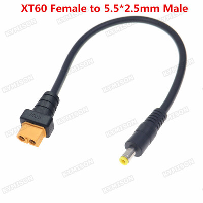Conector XT60 Masculin Femeie la DC 5.5*2.1 / 5.5*2.5mm Conector Cablu adaptor de încărcare a bateriei Sârmă din silicon pentru încărcător de baterie RC