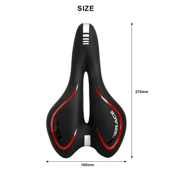 Σέλα ποδηλάτου Gel MTB Mountain Road Bike Seat Άνετο μαξιλάρι ποδηλασίας Σέλα άσκησης ποδηλάτου για άνδρες και γυναίκες