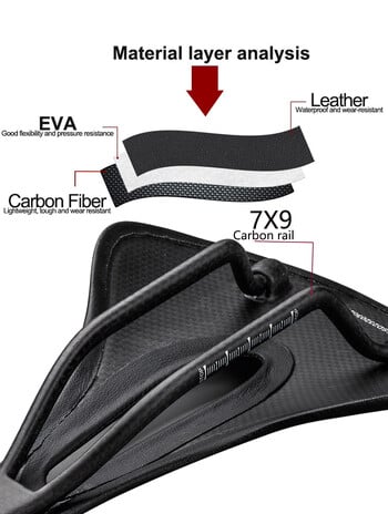 96g Super Light Full Carbon Σέλα MTB/Road Bike Saddle Carbon Rails Κάθισμα ποδηλάτου 240*143/155mm