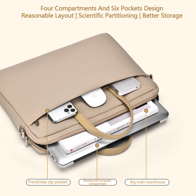 Domiso ženska višenamjenska navlaka za prijenosno računalo s ručkom za 12" 13" 14" 15,6" 17" torba za prijenosno računalo s dovoljno prostora Torba za prijenosno računalo