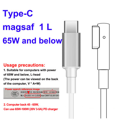 USB Type C na Magsaf* 1 2 Kabel za punjenje PD punjač za Apple MacBook Air Kabel adaptera napajanja 45W 60W 85W 100W Adapter napajanja