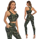 Cloud Hide Camouflage Yoga Set Sportska odjeća za teretanu Ženska S-XXL Odjeća Hlače za vježbanje Tajice Gornji grudnjak Majica Fitnes odijelo Sportska odjeća