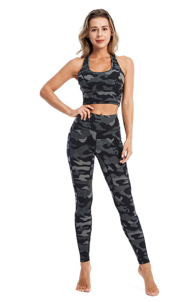 Cloud Hide Camouflage Yoga Set Sportska odjeća za teretanu Ženska S-XXL Odjeća Hlače za vježbanje Tajice Gornji grudnjak Majica Fitnes odijelo Sportska odjeća