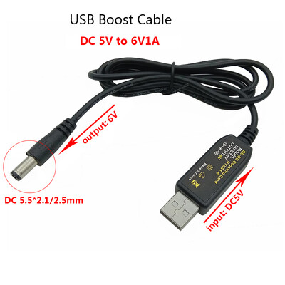 5,5*2,5 mm-es DC 5V–6V 6V1A 6 V-os USB-erősítő kábelvonal, 5,5x2,1 mm-es csatlakozó a router hangszóró tápellátásához