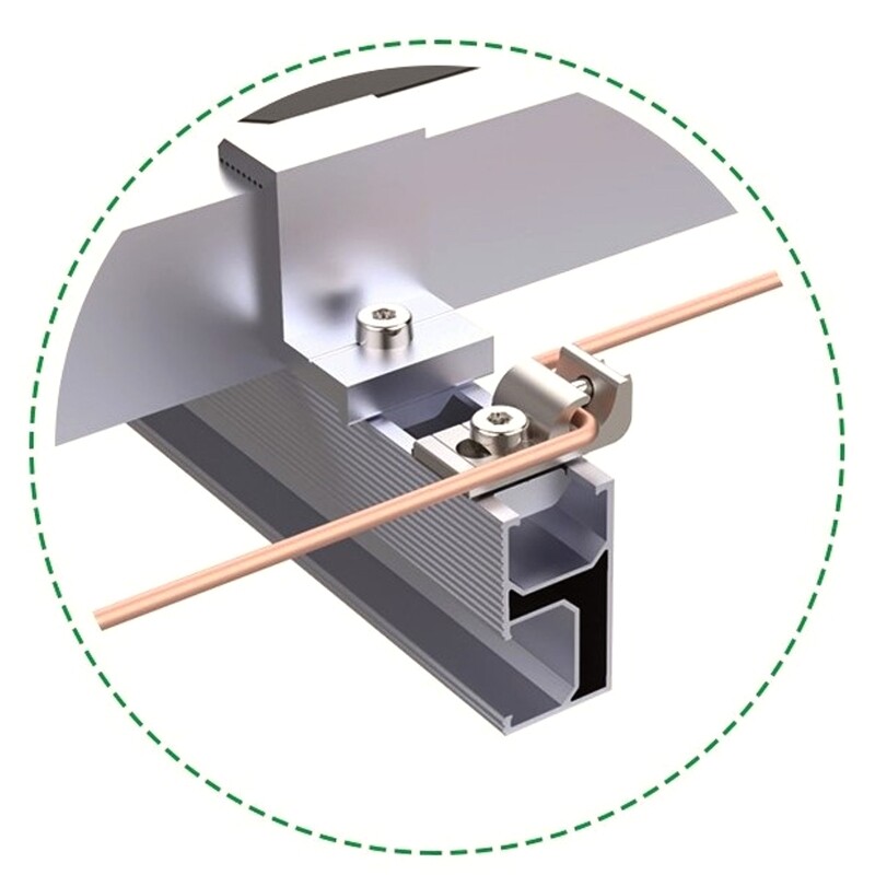 Päikesepaneelide fotogalvaaniline poltühenduse maandus maanduskingad päikesepaneeli klamber