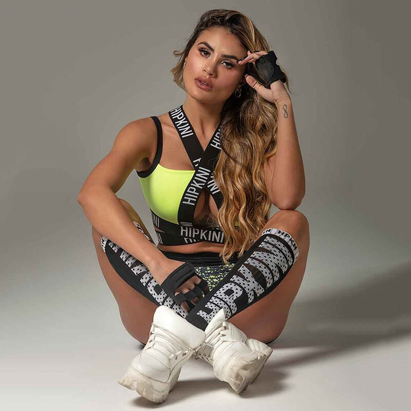 Gymdolphins Ljeto 2024. Novo sportsko odijelo za žene Top s izdubljenim kamizolom i uske kratke hlače s printom Ženski set kratkih hlača za fitness