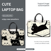 DIY PU torba za prijenosno računalo Cat Cover Laptop Sleeve Handle Bag 12 13 14 15 17 inča Za Macbook/HP/Asus/Acer/Lenovo torba za nošenje Dodatna oprema