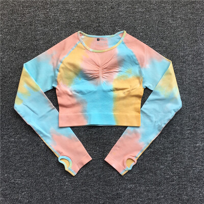 1Pcs Ženska sportska odjeća Dye Set za vježbanje Tajice za vježbanje Push Up hlače Kratke hlače za teretanu Bešavni sportski grudnjak Trenirka Odijelo za jogu