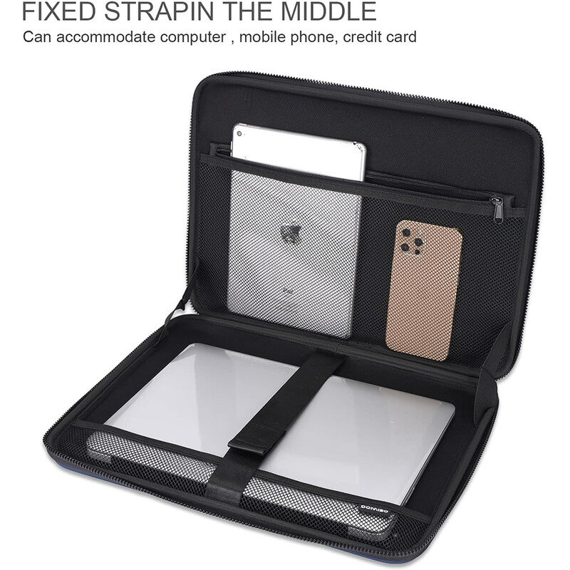 DOMISO 14 inča 15,6 inča 17 inča Torba za rame za prijenosno računalo otporna na udarce Torba za računalo Vodootporna EVA zaštitna torbica za nošenje PLAVA