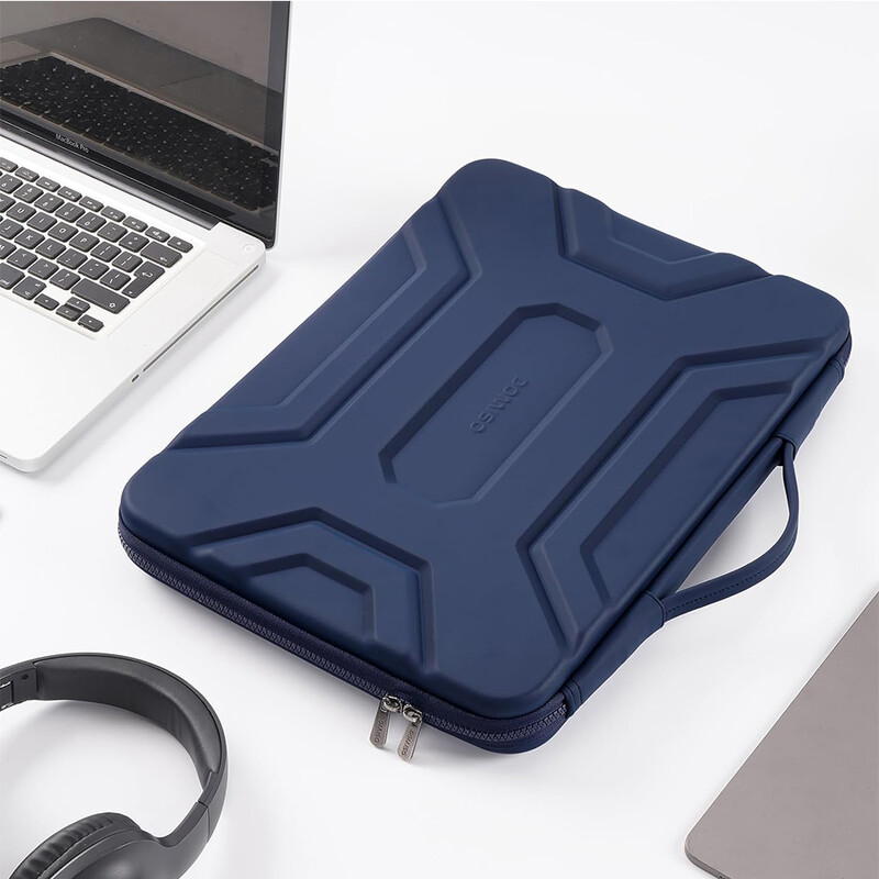 DOMISO 14 inča 15,6 inča 17 inča Torba za rame za prijenosno računalo otporna na udarce Torba za računalo Vodootporna EVA zaštitna torbica za nošenje PLAVA