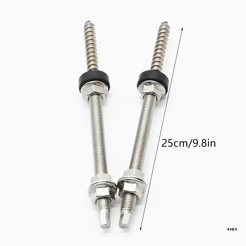 1 tk päikesepaneelide fotogalvaaniliste tarvikute riputuspoldid EPDM-i ja lukustusmutriga + adapter päikesepatarei jaoks 20cm/25cm