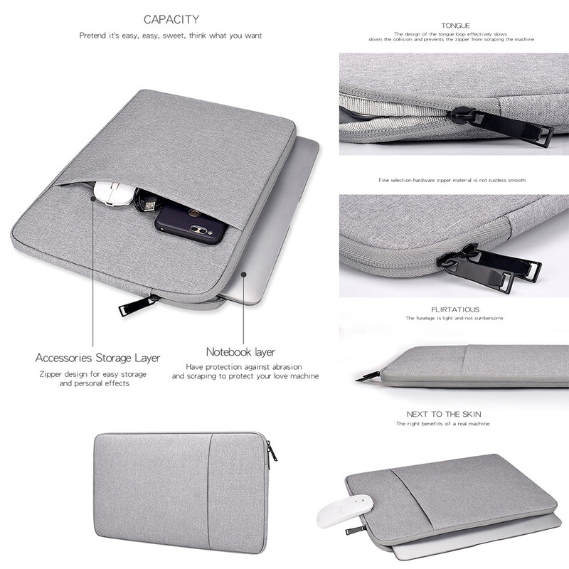 Geantă impermeabilă pentru laptop 11 14 16 13 15 inch Husă pentru MacBook Air Pro 2020 2021 Mac Book Computer Husă din material textil Accesorii