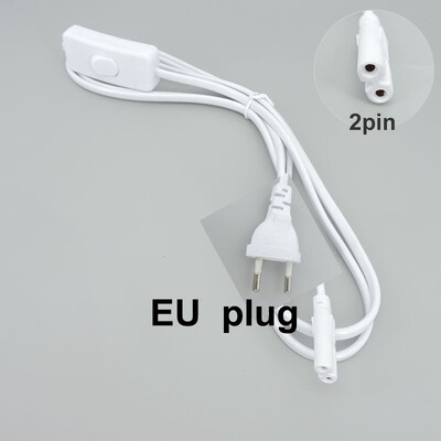 2 orificii cu 3 pini AC EU US Cablu comutator T5 T8 Tub LED Sursa de alimentare Fir prelungitor de încărcare Conector ON/OFF Accesoriu pentru iluminare