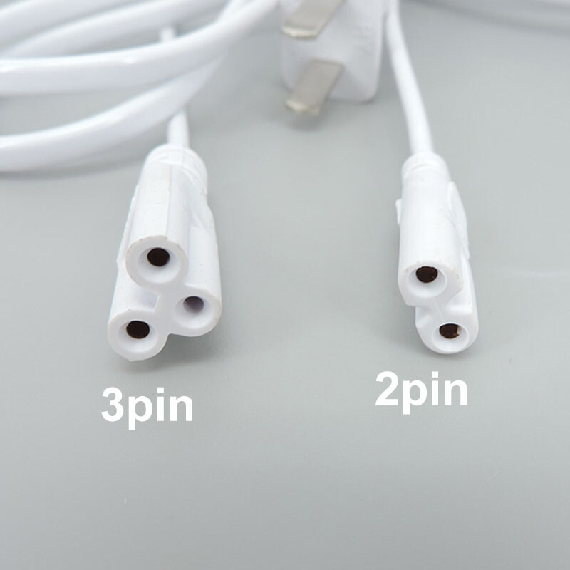 2 orificii cu 3 pini AC EU US Cablu comutator T5 T8 Tub LED Sursa de alimentare Fir prelungitor de încărcare Conector ON/OFF Accesoriu pentru iluminare