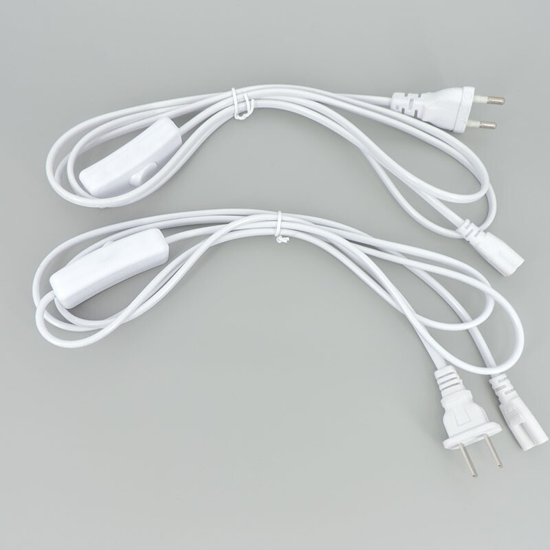 2 orificii cu 3 pini AC EU US Cablu comutator T5 T8 Tub LED Sursa de alimentare Fir prelungitor de încărcare Conector ON/OFF Accesoriu pentru iluminare