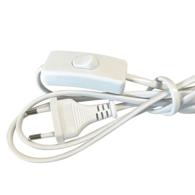 Europska crno-bijela 303 sklopka Ožičenje AC kabel za napajanje EU US Led rasvjetna traka Kabel za napajanje 1,8 m Električna linija 2c*0,75 mm Bakar