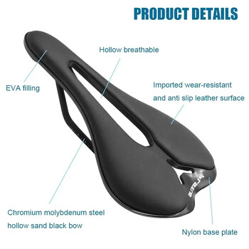 Σέλα ποδηλάτου MTB Mountain Road Bike Seat Hollow Άνετο ποδηλατικό μαξιλάρι PU Δερμάτινο σιλικόνη μαλακή αντικραδασμική σέλα ποδηλάτου