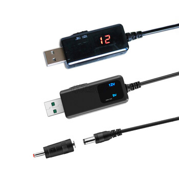 KWS-910 KWS-912 Καλώδιο μετατροπέα ενίσχυσης USB 1 έως 2 δρομολογητή DC5V σε 9V 12V Καλώδιο ενίσχυσης οπτικών ινών Cat για Power Bank / Προσαρμογέας τροφοδοσίας