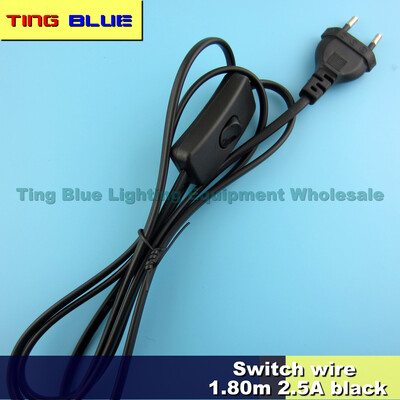 Cablu comutator LED Cablu de alimentare lampa de birou Cablu comutator ventilator de evacuare Lampa de podea Cablu comutator lampa aromatica Conexiune UE 1.8m 12-240V 2.5A