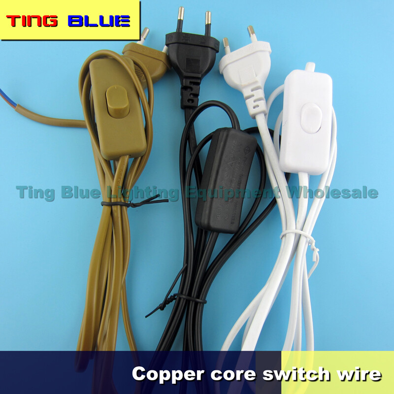 Cablu comutator LED Cablu de alimentare lampa de birou Cablu comutator ventilator de evacuare Lampa de podea Cablu comutator lampa aromatica Conexiune UE 1.8m 12-240V 2.5A