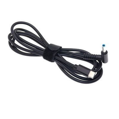 Cablu de încărcare USB tip C PD Cablu 19,5 V 4,5*3,0 mm Vârf albastru Convertor mufă masculin Adaptor de alimentare DC Încărcător pentru laptop Hp