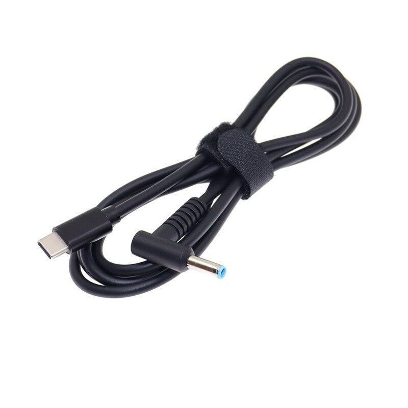 Cablu de încărcare USB tip C PD Cablu 19,5 V 4,5*3,0 mm Vârf albastru Convertor mufă masculin Adaptor de alimentare DC Încărcător pentru laptop Hp