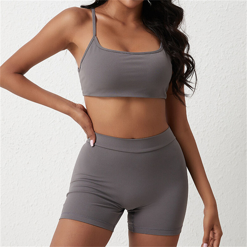 1/2 tk. Spordikomplekt Naiste kiiresti kuivav joogaülikond, V Back Scrunch Flared Pants Jõusaalikomplekt Naiste spordidress Joogajoogarõivad