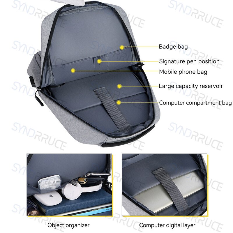 Rucsac casual USB sport Geantă de școală pentru călătorii de afaceri Rucsac potrivit pentru Macbook Pro Geanta laptop potrivită pentru Dell HP Lenovo