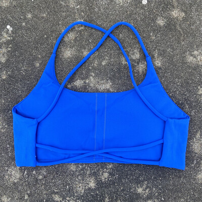 Sutien sport pentru femei cu bretele încrucișate pentru antrenament de gimnastică, crop top, vestă sexy de yoga, bralette de fitness cu impact ridicat, pentru alergare, lenjerie de corp căptușită