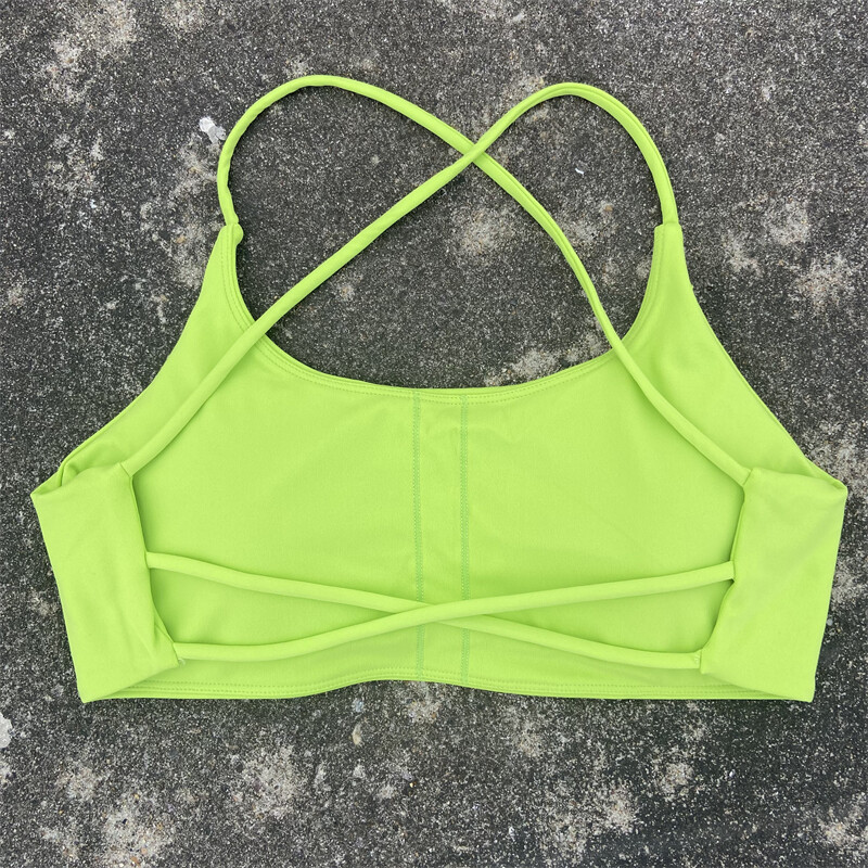 Sutien sport pentru femei cu bretele încrucișate pentru antrenament de gimnastică, crop top, vestă sexy de yoga, bralette de fitness cu impact ridicat, pentru alergare, lenjerie de corp căptușită