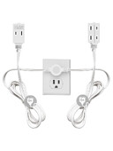 Cablu prelungitor dublu din SUA Priză de alimentare - cablu de 12 picioare - 6 picioare pe fiecare parte - mufă de priză cu cap plat (Wall Hugger)