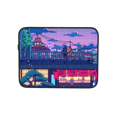 Husă pentru laptop pentru notebook Anime Manga City Night Kawaii Cool Husă pentru computer 12 13 15 17 inch Geanta antișoc
