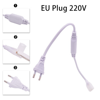 ЕС захранващ щепсел с превключвател за димер за AC 220V 288LEDs/m 360LEDs/m Без проводник 13x7MM COB Лентова лента Адаптер за захранване на светлина