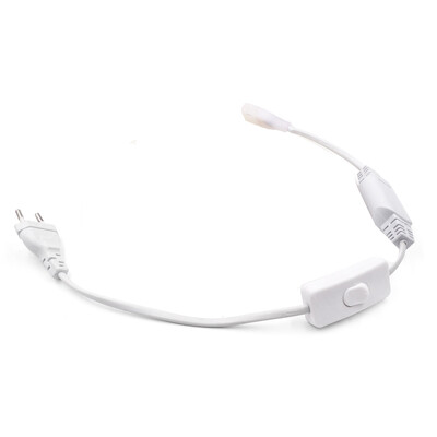 EU toitepistik koos hämarduslüliti ajamiga AC 220V 288LEDs/m 360LEDs/m juhtmeta 13x7MM COB lintvalgusti toiteadapter