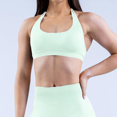 NCLAGEN Sutien sport fără sudură pentru femei cu susținere ridicată Push-up cu impact sexy, cu spate deschis, rezervor de fitness, lenjerie de antrenament pentru yoga