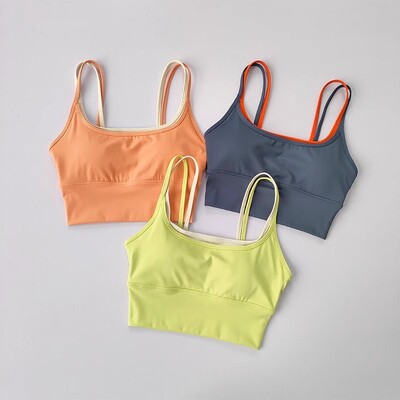 Légáteresztő női sportmelltartó ütésálló fitnesz felsők Push Up Gym Crop Top melltartó Sport melltartó edzőtermi felső Seamless jóga melltartó