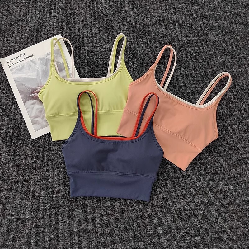 Sutien sport respirabil pentru femei Topuri de fitness rezistente la șocuri Sutien de gimnastică Crop Top Sutien sport Sutien pentru antrenament de gimnastică Sutien de yoga fără cusături